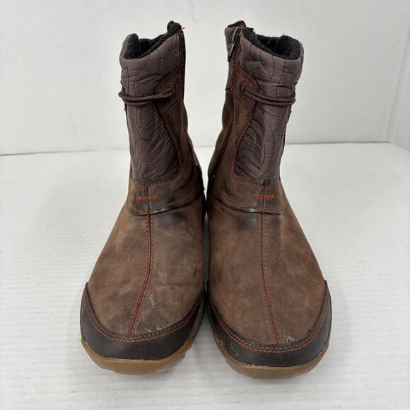Merrell Dewbrook Boots Size 8 Brown Leather Insulated Waterproof Winter Side Zip - Picture 5 of 12